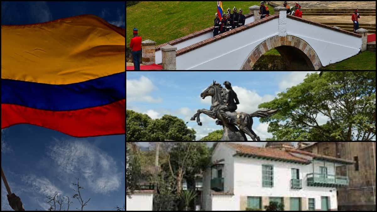 Independencia de Colombia tres lugares fundamentales